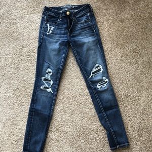 American Eagle Distressed Jegging Size 4 Regular